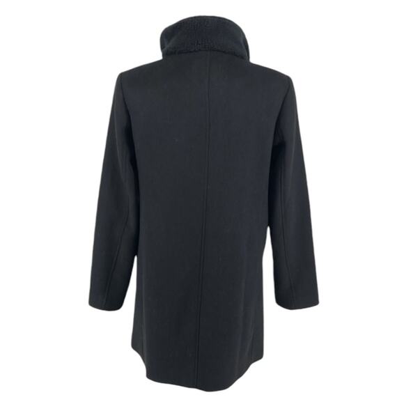 Ann Taylor LOFT Womens Black Wool Moto Zip Front Winter Coat Size Small - Picture 2 of 14